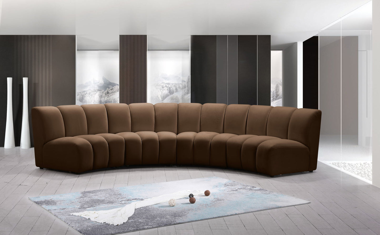 Infinity - 4 Piece Velvet Modular Sectional