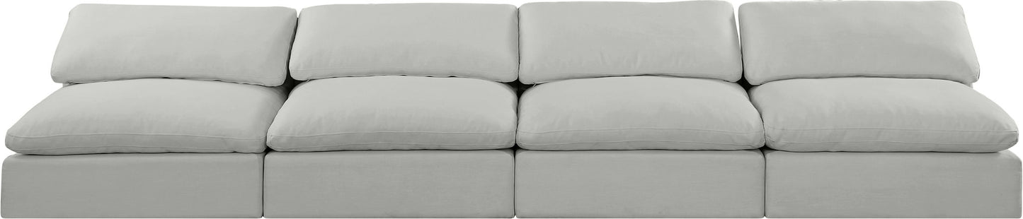Comfy - Linen Modular Armless Sofa 4 Seats