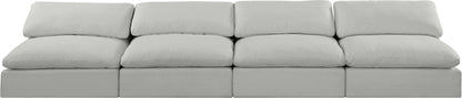 Comfy - Linen Modular Armless Sofa 4 Seats