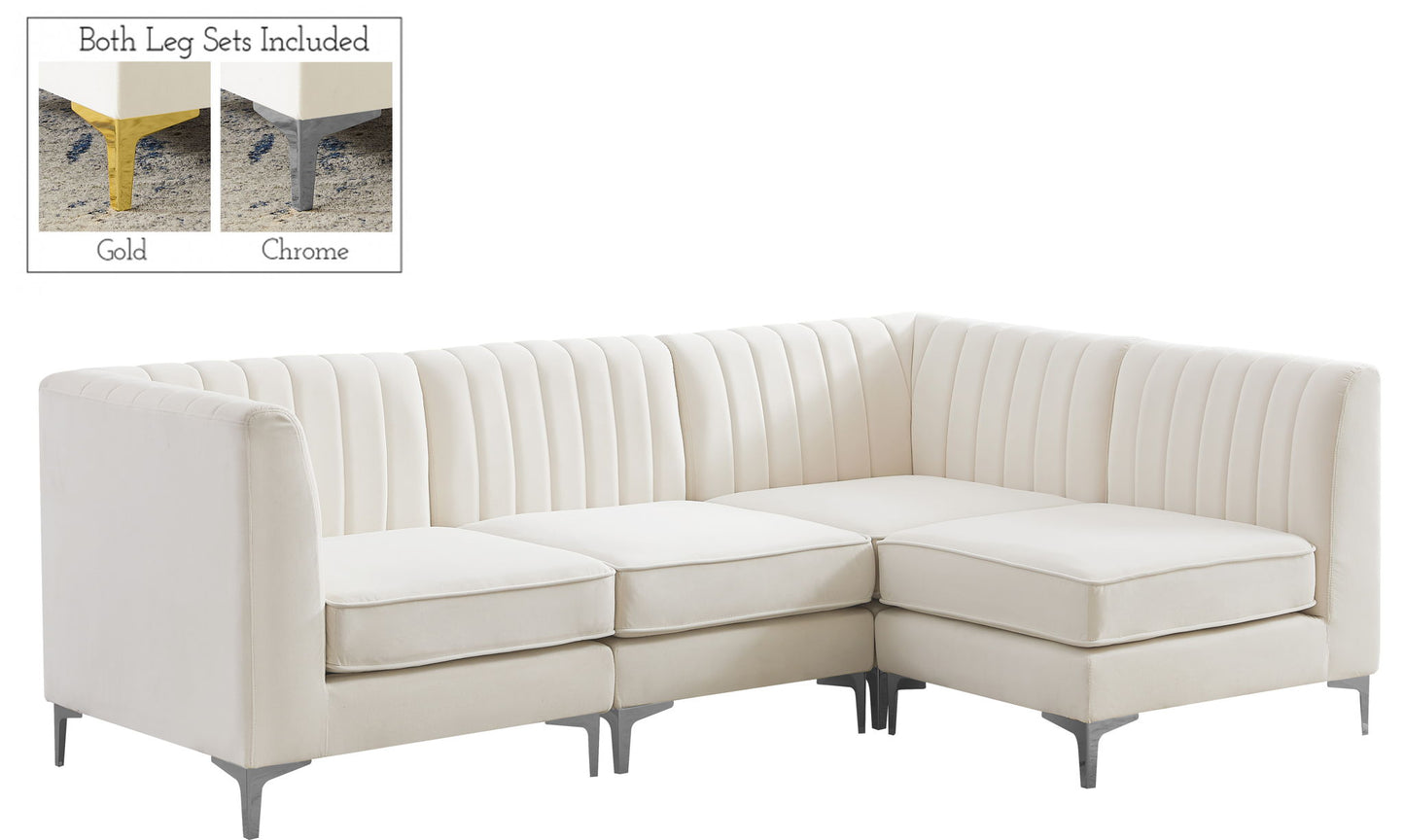 Alina - 4 Piece Modular L-Shaped Sectional