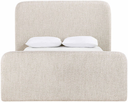 Fira - Linen Textured Fabric Upholstered Bed