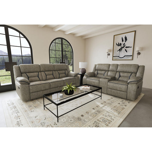 Engage - 2 Piece Living Room Set (Sofa & Loveseat) - Corral Gray