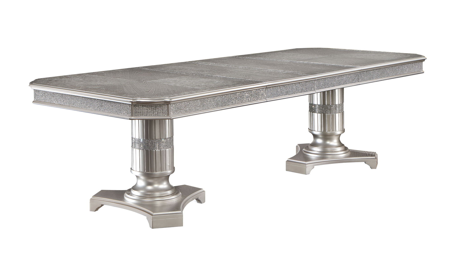 Klina - Mesa de comedor - Plata perla