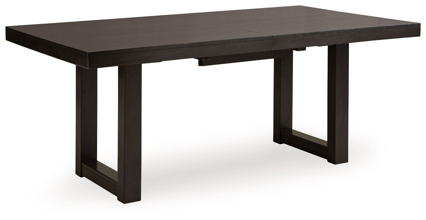 Neymorton - Marrón grisáceo oscuro - Mesa extensible rectangular de mariposa para comedor