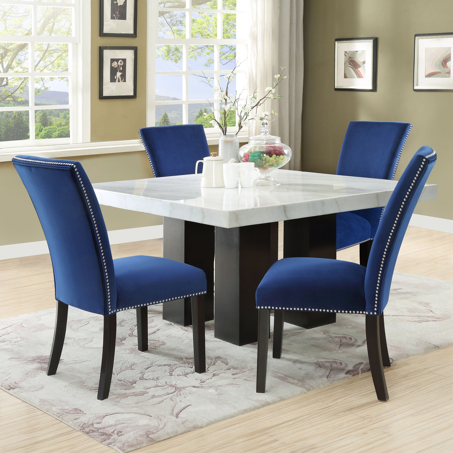 Camila - Square Dining Set - White Top