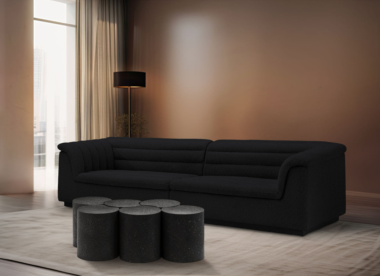 Dimple - 6 Piece Modular Coffee Table - Terazzo Finish