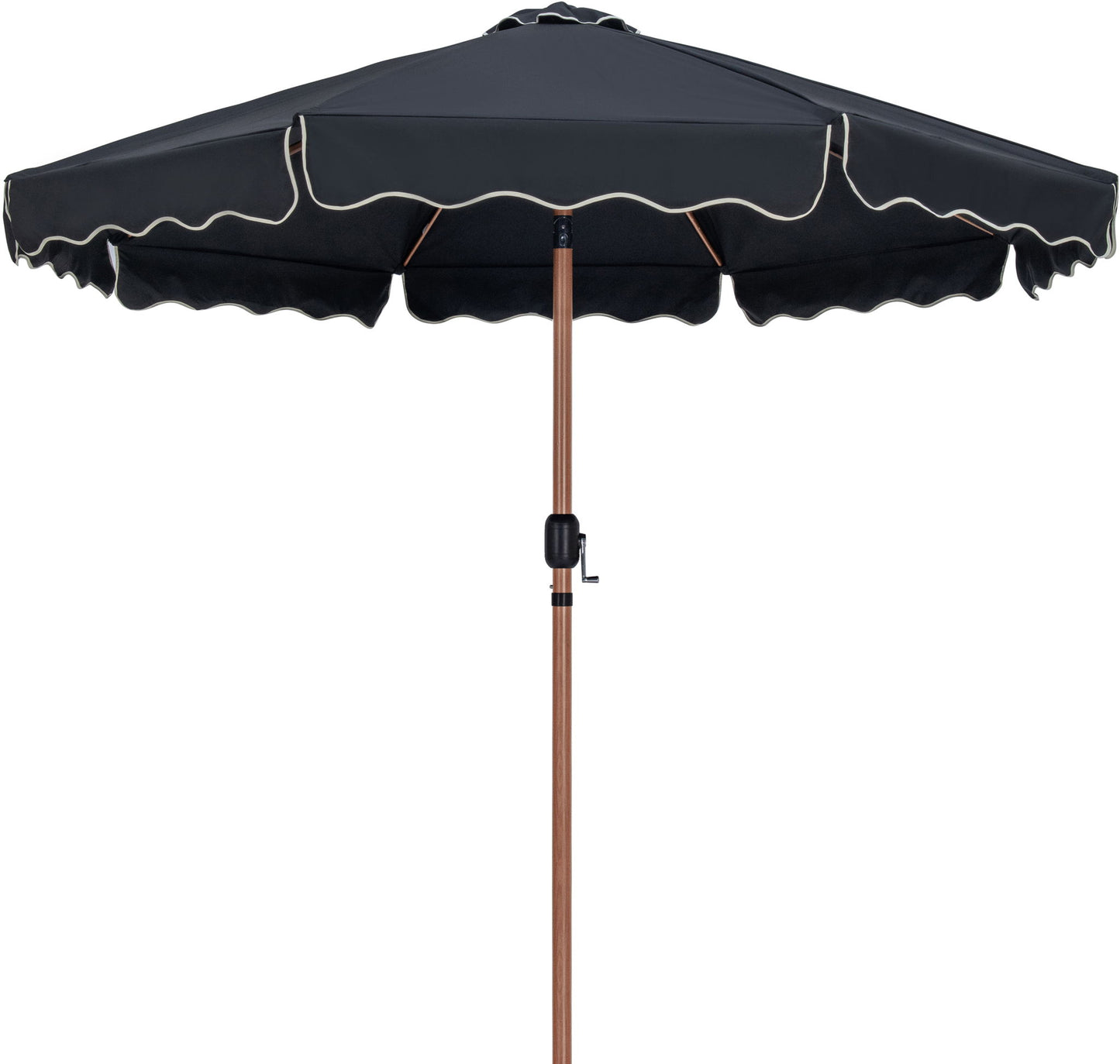 Amalfi - Aluminum Patio Umbrella - Black Base / Light Brown Pole