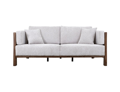 Roots - Loveseat - Pearl Silver / Light Brown