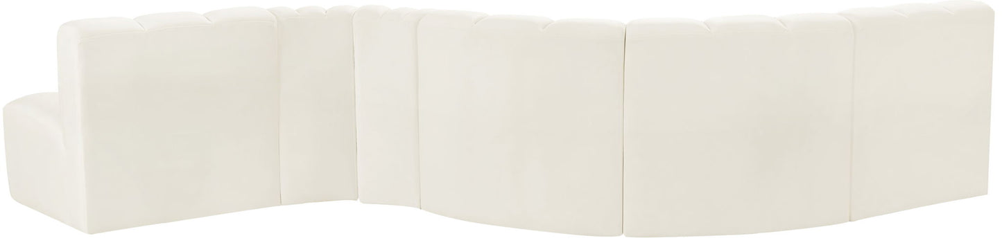 Arc - Velvet 6 Piece Curved Modular Sofa