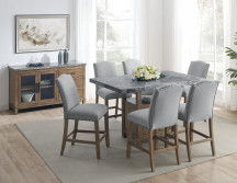 Grayson - Counter Height Set With Gray Top Table