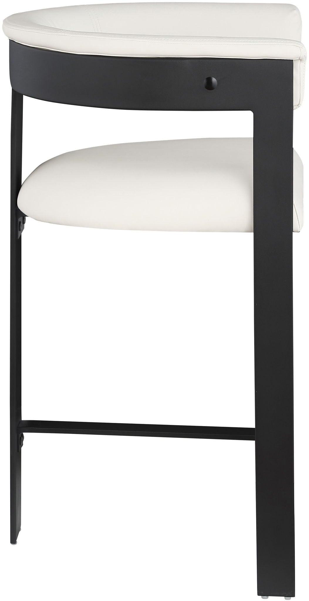 Romeo - Faux Leather Counter Stool With Black Base (Set of 2)