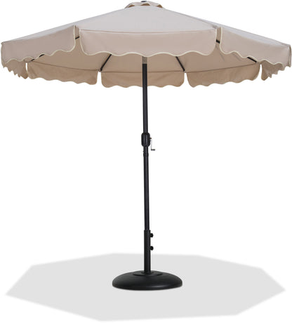 Amalfi - Patio Umbrella - Black Base / Black Pole
