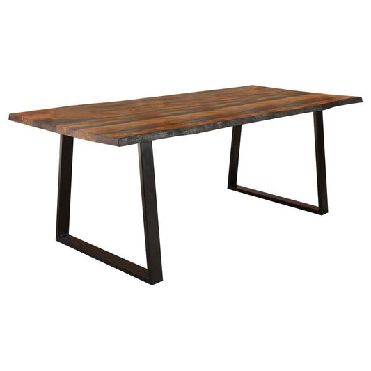 Ditman - Mesa de comedor Live Edge - Sheesham gris y negro