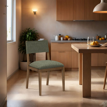 Avon - Linen Textured Performance Fabric Dining Side Chair (Set of 2)