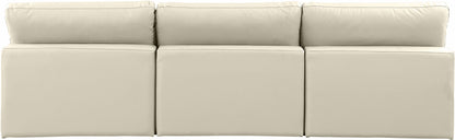 Comfy - Faux Leather Modular Armless Sofa 3 Seats
