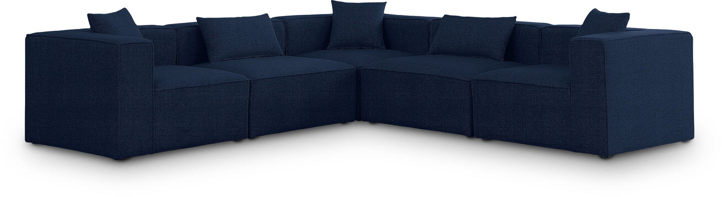Cube - Linen 5 Piece Modular Corner Sectional