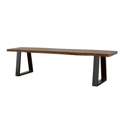 Ditman - Banco de comedor Live Edge - Sheesham gris y negro