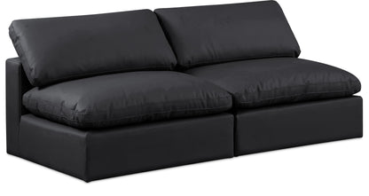 Comfy - Faux Leather Modular Armless Sofa 2 Seats