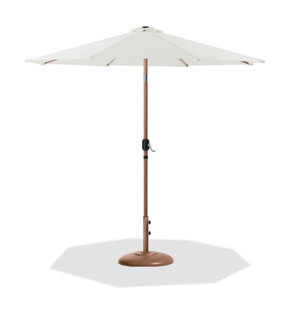 Fiji - Aluminum Patio Umbrella With Round Teak Base