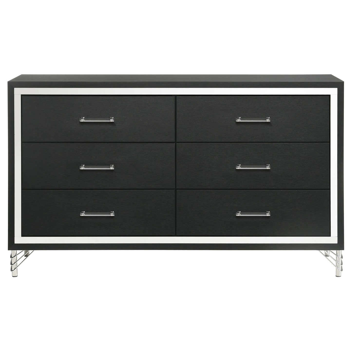 Lucia - 6-Drawer Dresser Cabinet - Black