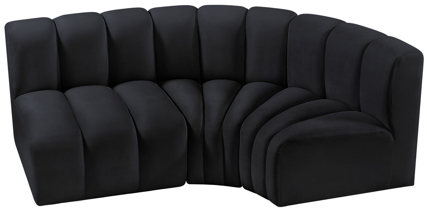 Arc - Velvet 3 Piece Sofa