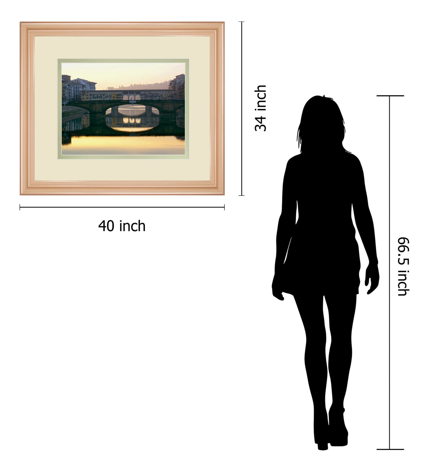 Ponte Vecchio By Bill Philip - Framed Print Wall Art - Dark Gray