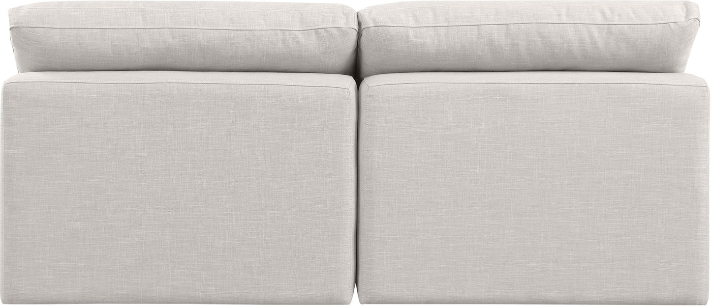 Indulge - Linen 2 Seat Modular Armless Sofa