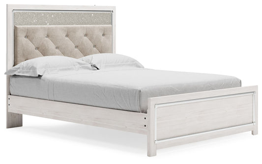 Altyra - Blanco - Cama Queen con paneles y láminas enrollables