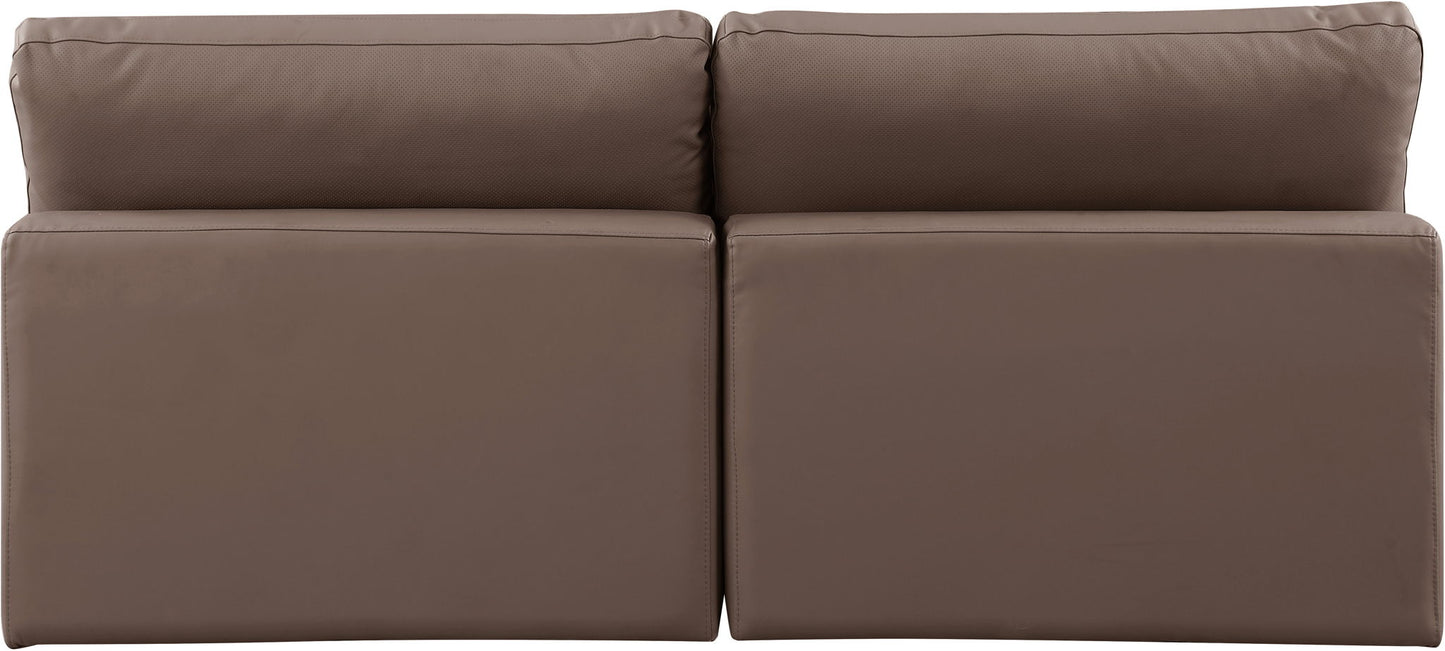 Comfy - Faux Leather Modular Armless Sofa 2 Seats