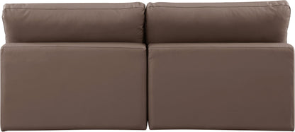 Comfy - Faux Leather Modular Armless Sofa 2 Seats