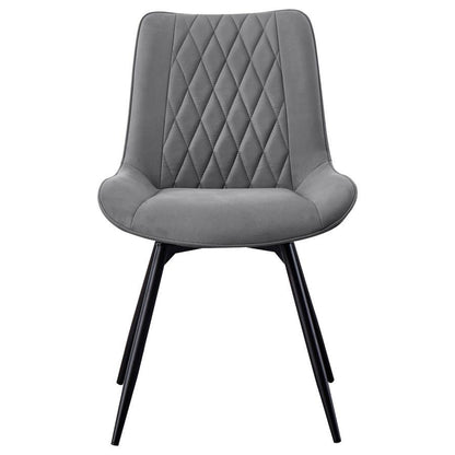 Diggs - Upholstered Swivel Dining Side Chair (Set of 2) - Gray