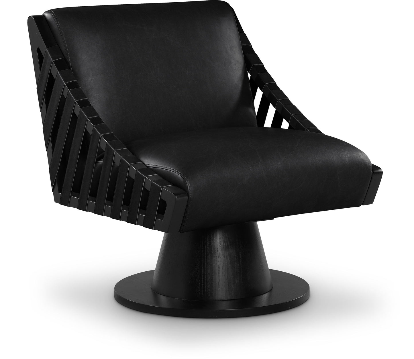 Millwin - Swivel Accent Chair With Black Base