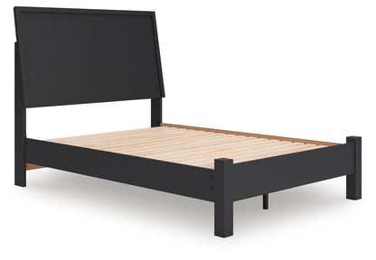 Danziar - Cama panel con pie de cama bajo
