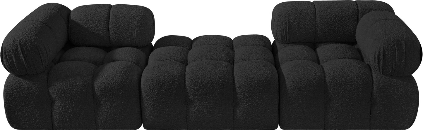 Ames - 3 Piece Boucle Modular Sofa With 1 Backless Seat