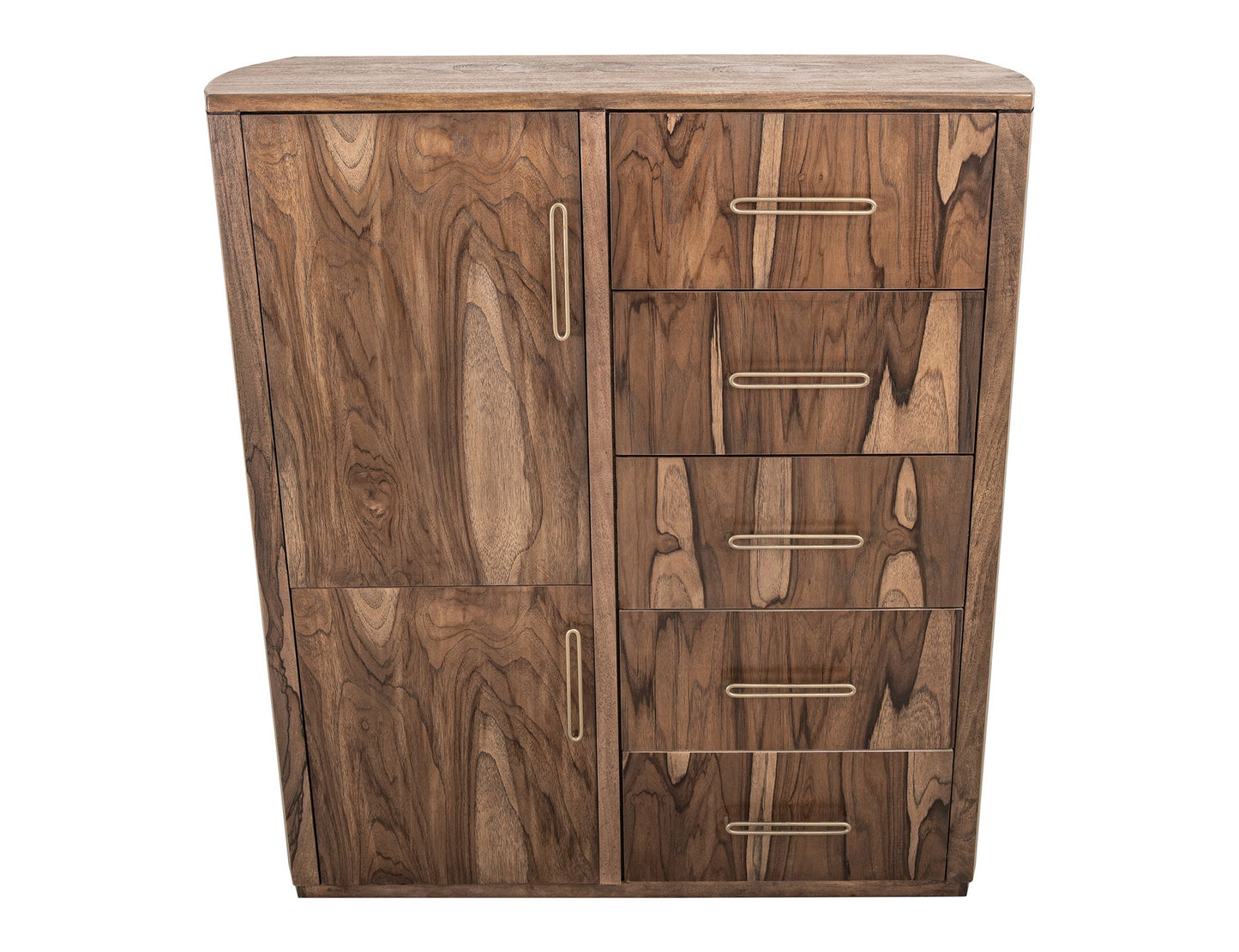 Balam - Gentleman Chest With 5 Drawer & 2 Door - Light Brown