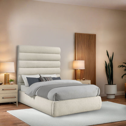 Adam - Boucle Fabric Bed With 70.5" Headboard