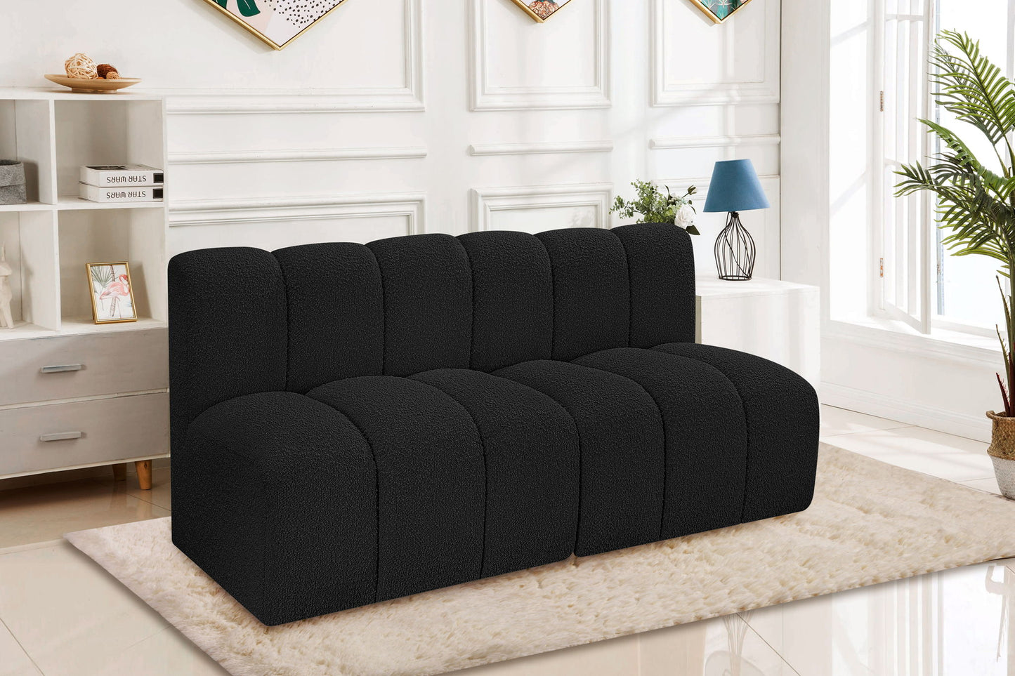 Arc - Boucle Fabric 2 Seats Modular Sofa
