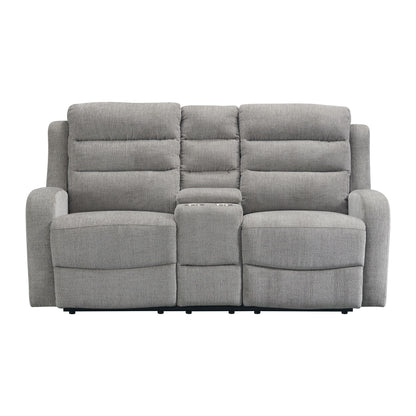 Avanti - PU Power Motion Loveseat With Power Motion Head Recliner & Console