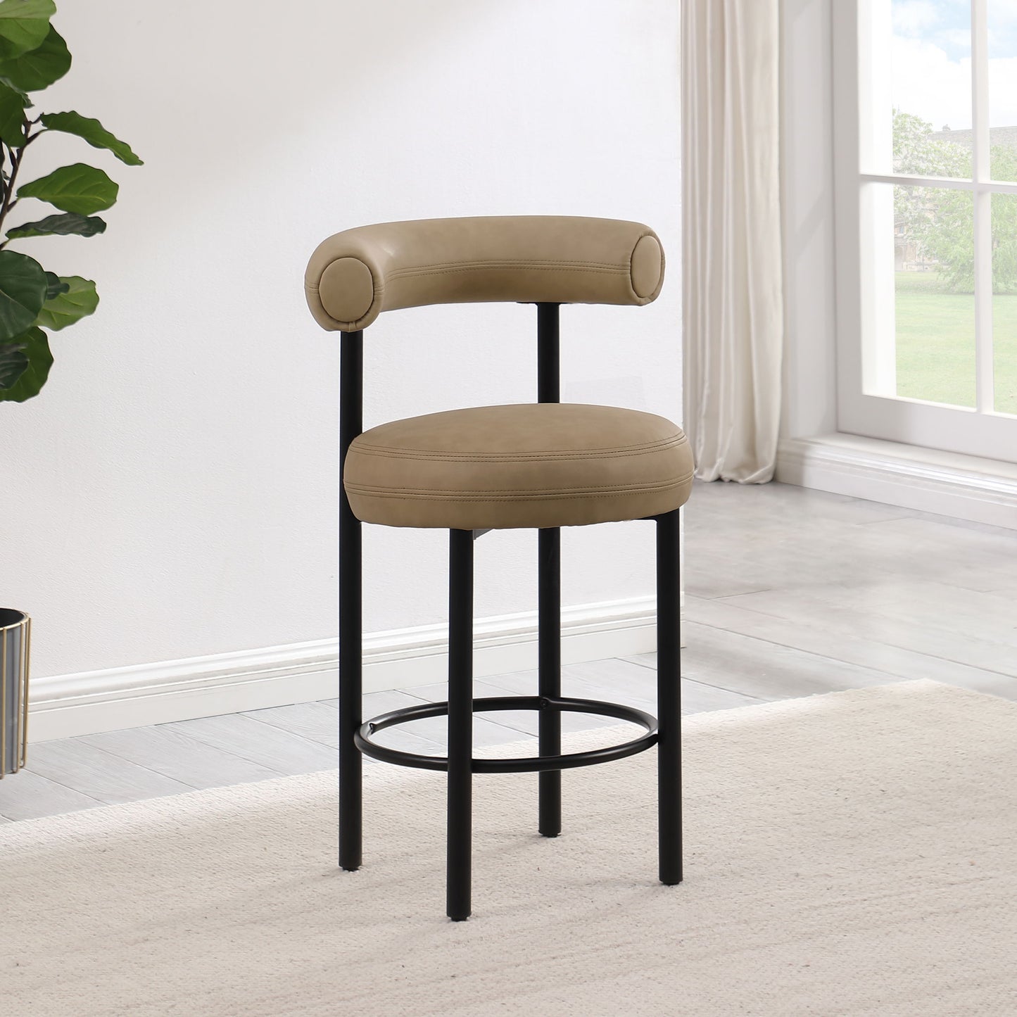 Bordeaux - Counter Stool (Set of 2) - Tan