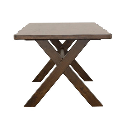 Alston - Mesa de comedor en forma de X - Knotty Nutmeg