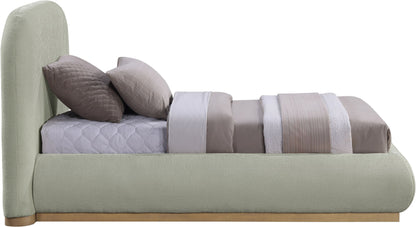 Vaughn - Chenille Bed With Natural Base