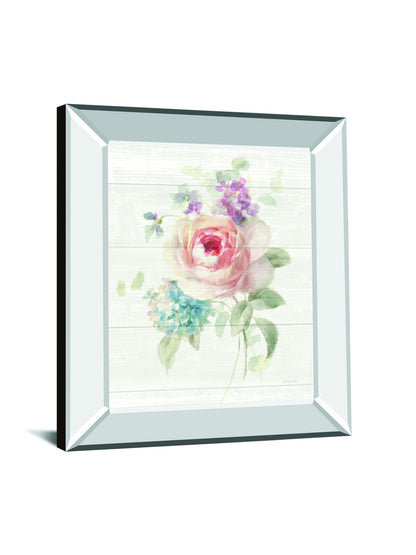 Cottage Garden III Shiplap By Danhui Nai - Mirror Framed Print Wall Art - White