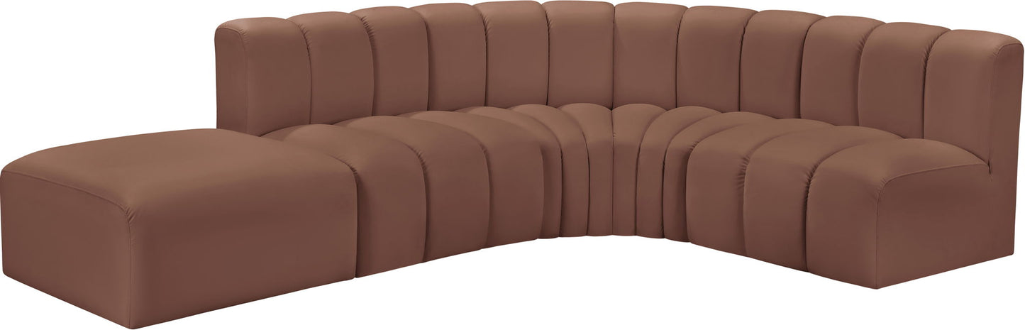 Arc - Faux Leather 5 Piece Corner Modular Sofa