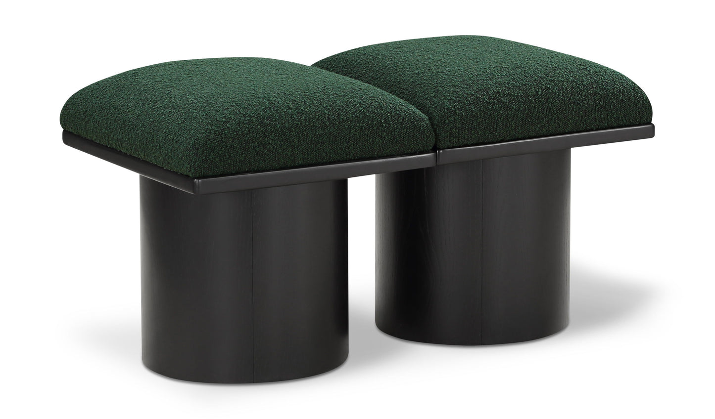 Pavilion - 2 Piece Modular Bench With Black Base