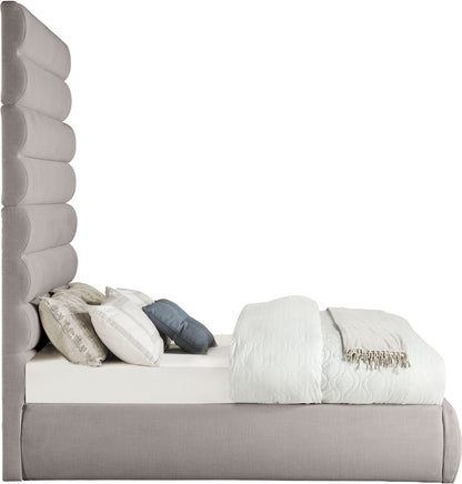 Adam - Linen Fabric Bed With 89" Headboard