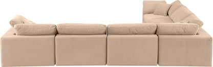 Comfy - 6 Piece Velvet Modular Corner Sectional