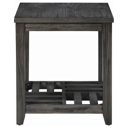 Cliffview - 1-Shelf Square Wood Side End Table - Gray