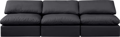 Indulge - Faux Leather 3 Seat Modular Armless Sofa