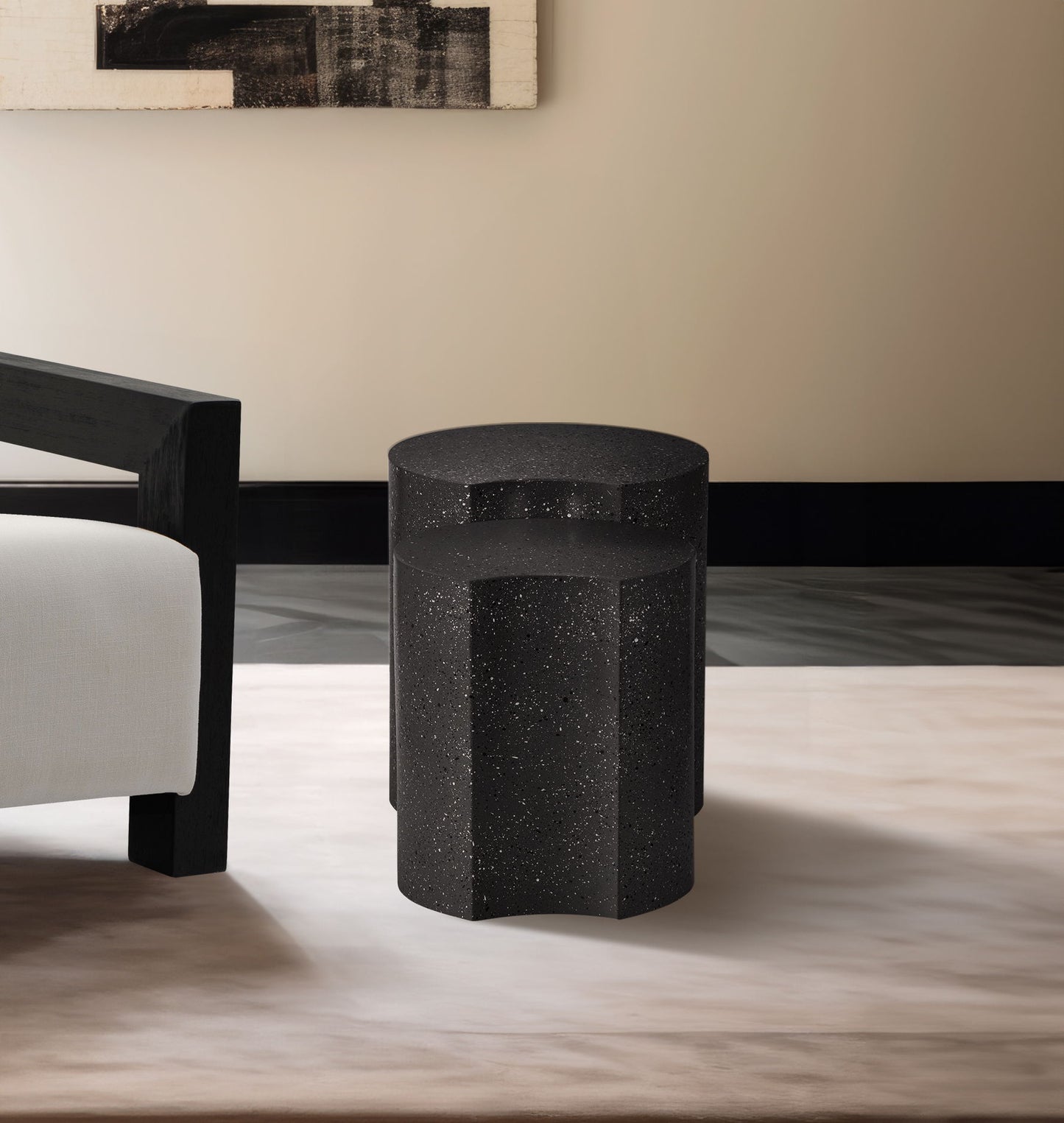 Dimple - Modular End Table - Terazzo Finish