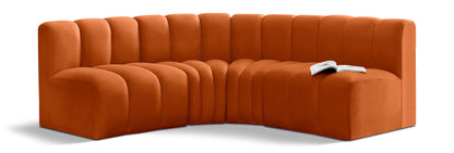 Arc - Velvet 4 Piece Corner Modular Sofa